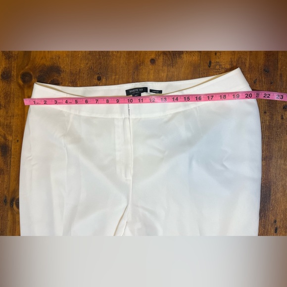 NWT! Lafayette 148 New York Barrow White Lined Pants size 16W- HAS MARKS - Picture 9 of 16